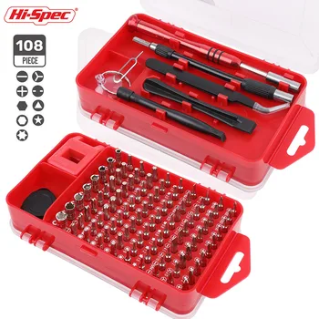 

Hi-Spec Precision Screwdriver Set Mini Elecetric Screwdriver Multi Computer PC Mobile Phone Repair Tool Kit Magnetic Bit Set