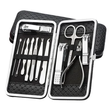 

Manicure Pedicure Set Nail Clippers 12pcs Stainless Steel Manicure Kit Tools for Nail Cutter Kits with Portable Case MPw