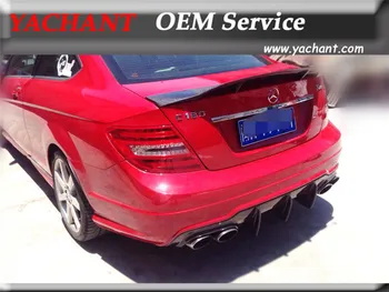 

Car Styling Accessories Carbon Fiber CF Rear Spoiler Fit For 2012-2013 W204 Sedan C Class CLS-RNT Style Rear Trunk Spoiler Wing