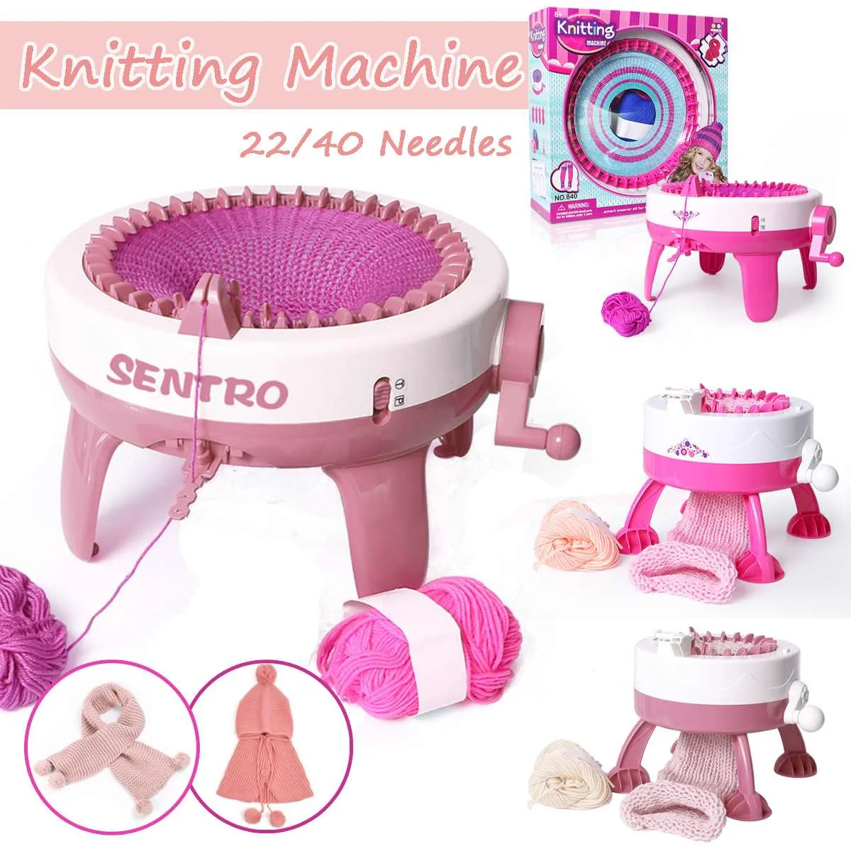 

Hot Kids Knitting Machine Toy Children's Handmade Toys Weaving Loom Knit Game Girls Hand Eye Coordination Montessori Educational