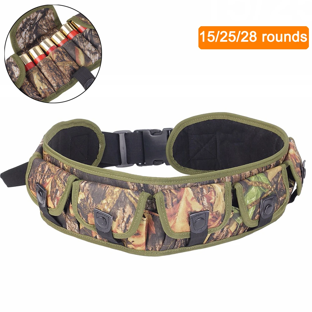 Tactical 12/20 Gauge Ammo Pouch Bandolier Sell Bullet Holder with Zipper Pocket Shotgun Cartridge Carrier Waist Belt for Hunting | Спорт и