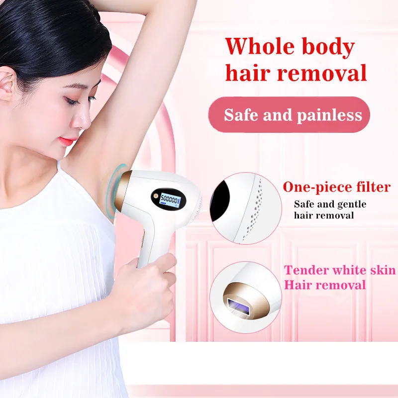 

500000 Flashes Mini Handheld IPL Laser Epilator Facial Permanent Hair Removal Device Whole Body Hair Remover Machine