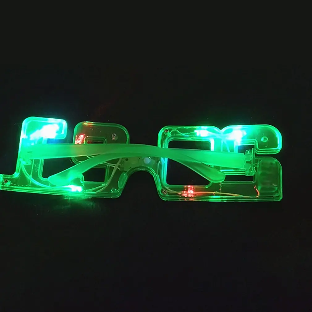 LED Luminous Glasses Halloween Glowing Neon Christmas Party Bril Flashing Light Glow Sunglasses Glass Festival Supplies Costumes