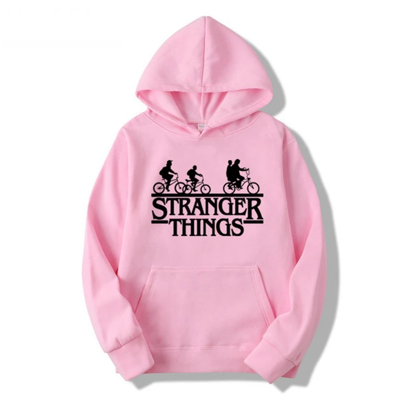 Толстовка с надписью «Stranger Things» для мужчин и женщин, осенняя Толстовка в стиле Харадзюку в стиле хип-хоп, Модный зимний флисовый пуловер