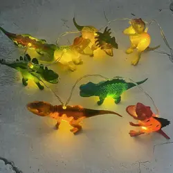Guirlande lumineuse à 8 LED pour chambre de bébé, 1.2M, jouet, dinosaure, dessin animé, décoration de fête 