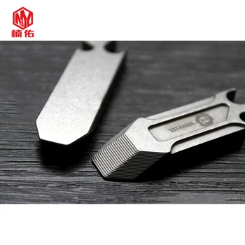 

1PC Portable Mini Titanium Alloy Bottle Opener Crowbar Screwdriver EDC Multitool Keychain Key Ring Pendant Outdoor Pocket Tool