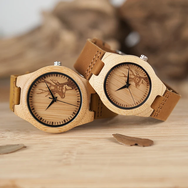 BOBO BIRD Wood Men's Women Watches Bamboo Quartz Couple Man Watch Elk Luxury Wristwatches Wooden Wrist Watch Luxury Timepieces 3