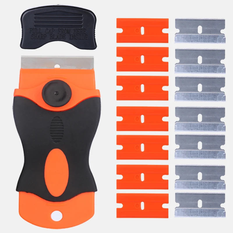 Car & Window Tint Ceramic Glass Oven Razor Scraper Plastic Handle Razor Scraper Ceramic Glass Oven Window Tinting Tool Blade 4