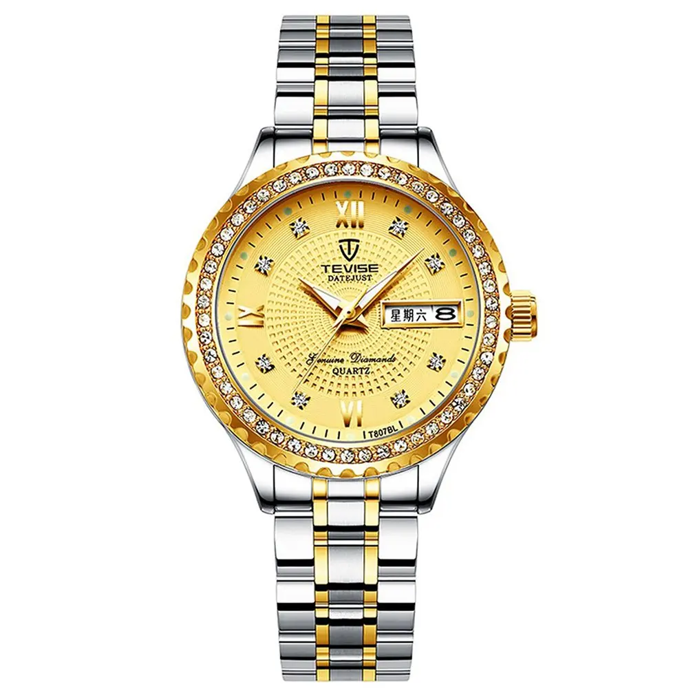 

Tevise Mechanical Casual Men'S Watch Women'S Couple Watch Fashion Quartz Watch Spiral Crown Automatic Watch