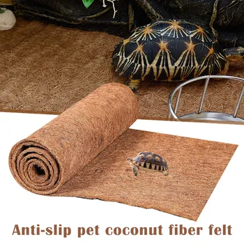 

Reptile Carpet Coconut Fiber Tortoise Carpet Mat for Pet Terrarium Liner Reptile Supplies for Lizard Snake Chameleon Bes
