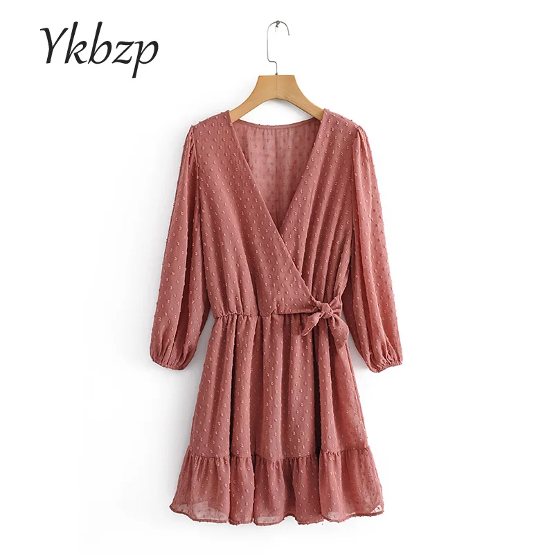 Модный женский комбинезон с длинным рукавом и v-образным вырезом элегантный