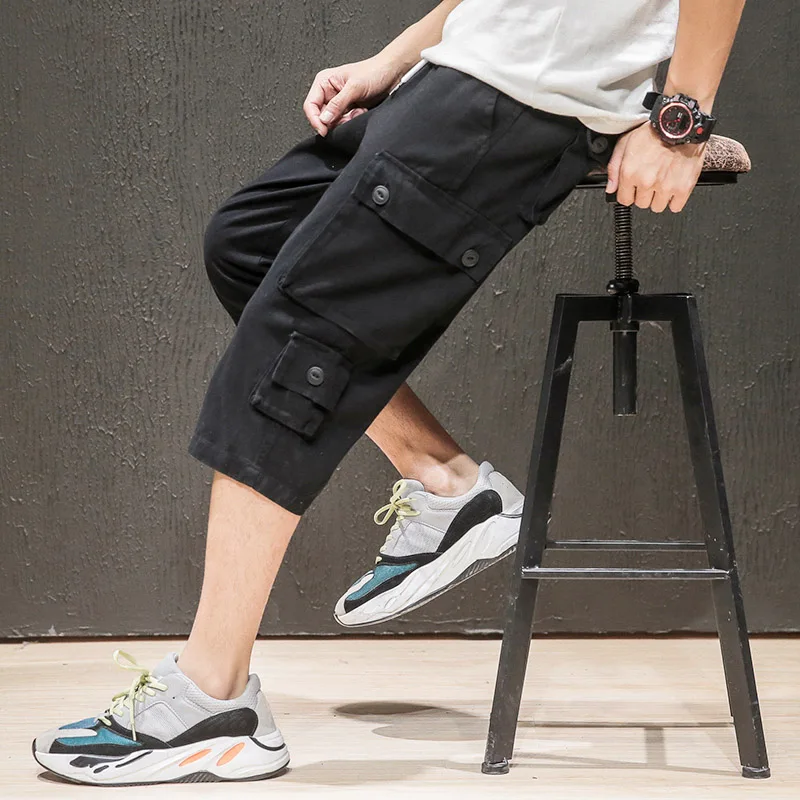 Военные мужские шорты Карго Лето Чистый хлопок Удобная брендовая одежда мужские тактические шорты с накладными карманами мужские свободные мульти-карманные шорты