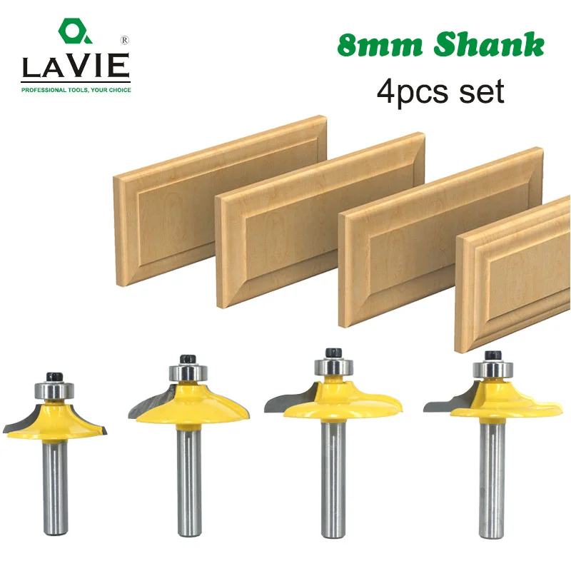 LAVIE-4pcs-8mm-12mm-1-2-Shank-Drawer-Router-Bit-Set-Round-Over-Beading ...