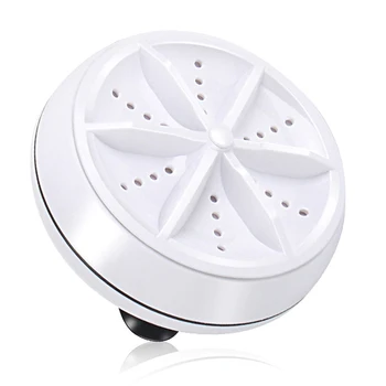 

Portable Mini Washing Machine Ultrasonic Turbine Clothes Mini Washer with USB Cable Convenient for Travel Home Business Trip