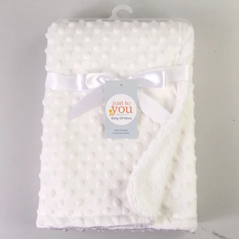 76*102cm Cute Infant Baby Warm Double Layer Blanket Swaddle Bedding Accessories Cotton blend Material Summer Blankets