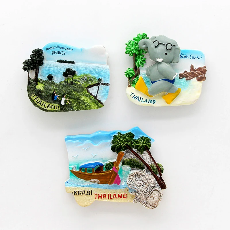 3D Bangkok Thailand Fridge Magnet - 7x5cm Polyresin Souvenir & Decoration