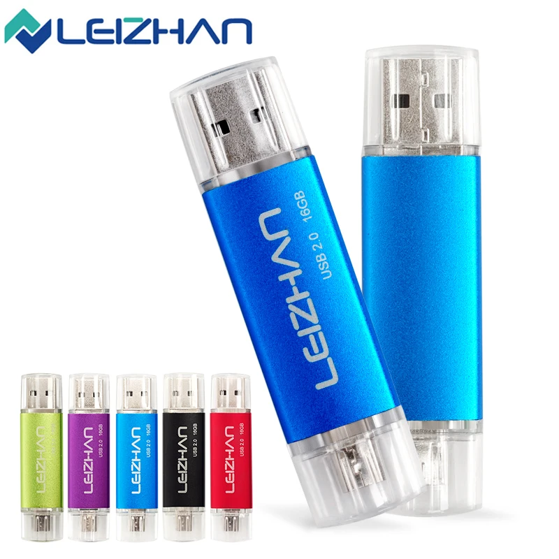 Leizhan OTG USB флэш-накопитель для samsung S7/S6/S5/S4/S3 Xiaomi Micro Phone Memory Stick Android флеш-накопитель для хранения данных