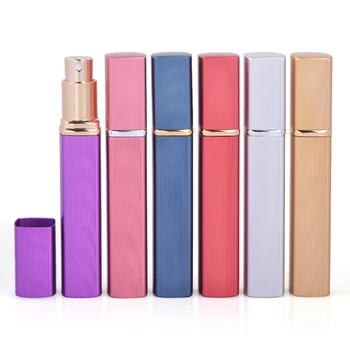 

12ml Aluminum Refillable Perfume Bottle Travel Atomizer Spray Bottle Pressing Sub-Bottle Cosmetic Glass Bottle Empty Bottle