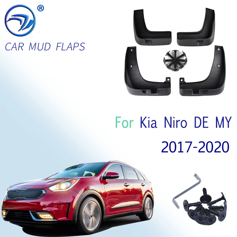 Spatlappen voor KIA NIRO DE 2016-2019, Auto Fender Mud Guard Splash Flap Auto Spatborden Mud Flaps Auto Accessories, Blokkeert Modder, Sneeuw, Water en Ijs