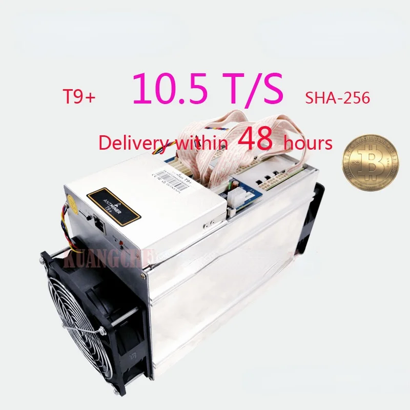 ETH BTC KUANGCHENG-Майнер BITMAIN T9 + 10 5 T Майнер биткоина (без блока питания) Asic 16nm Btc BCH ANTMINER