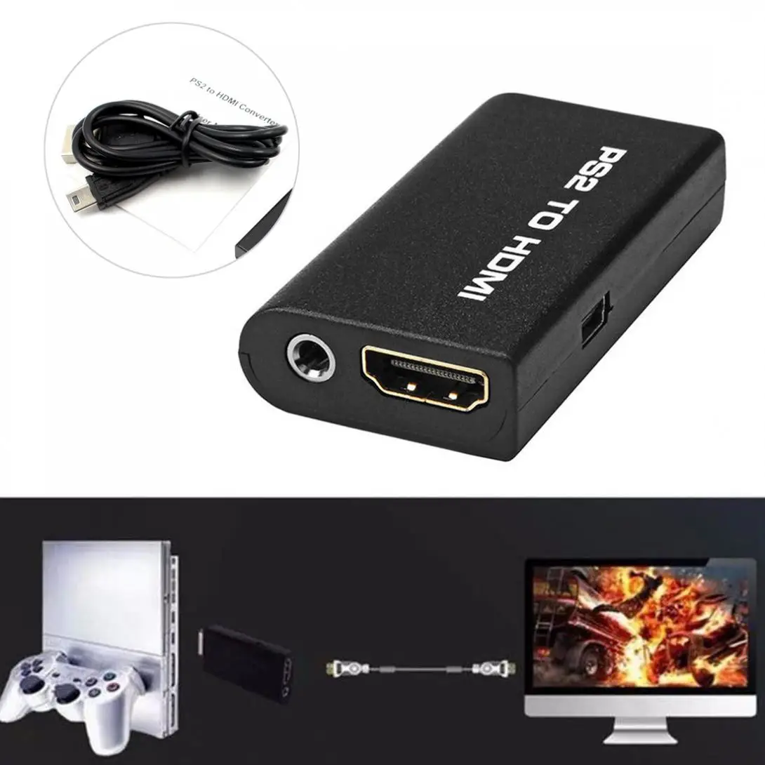 PS2 к HDMI, VGA, Аудио Видео AV адаптер конвертер w/3,5 мм аудио Выход для HDTV