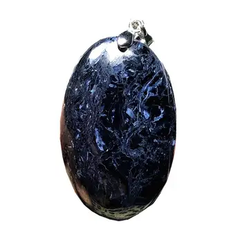 

Genuine Natural Blue Pietersite Pendant For Woman Lady Man Love Crystal 38x25x8mm Beads Oval Namibia Energy Stone Jewelry AAAAA