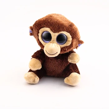 

10pcs / Lot Wholesale Price 15cm Big Eyes Stuffed & Animals Brown Monkey Plush Doll Toy