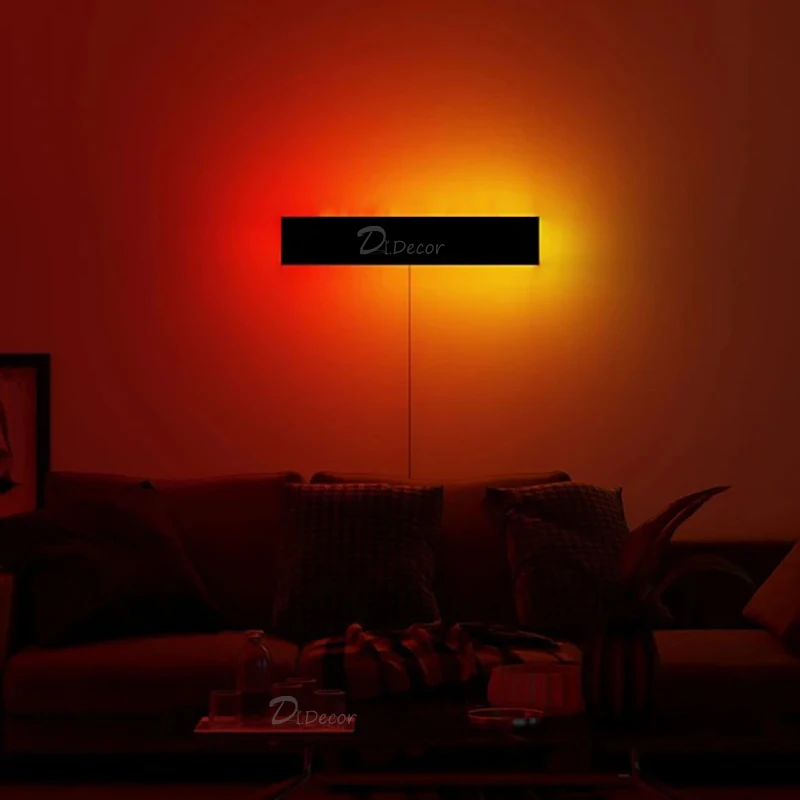 RGB светодиодная настенная лампа для спальни прикроватная с дистанционным управлением регулируемой