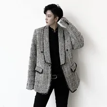 Для мужчин и женщин; сезон осень-зима; приталенный Блестящий повседневный костюм с блестками; куртка; верхняя одежда; Мужская Уличная одежда; винтажный Блейзер; пальто; одежда для сцены