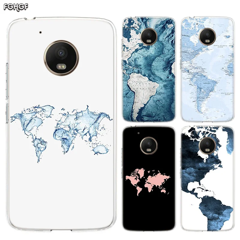 

World Map Lovely Design Silicone Riverdale Shell Back Case For Motorola MOTO G7 Power G5 G5S G6 E4 E5 Plus G4 Play Cover