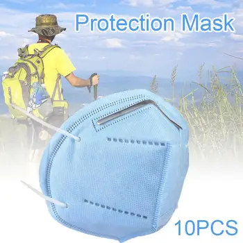 

10PCS Protection Mask Five Layers Non-woven Comfortable Dust Protective Face Mouth Cover Shield for Outdoor Cycling Hiking