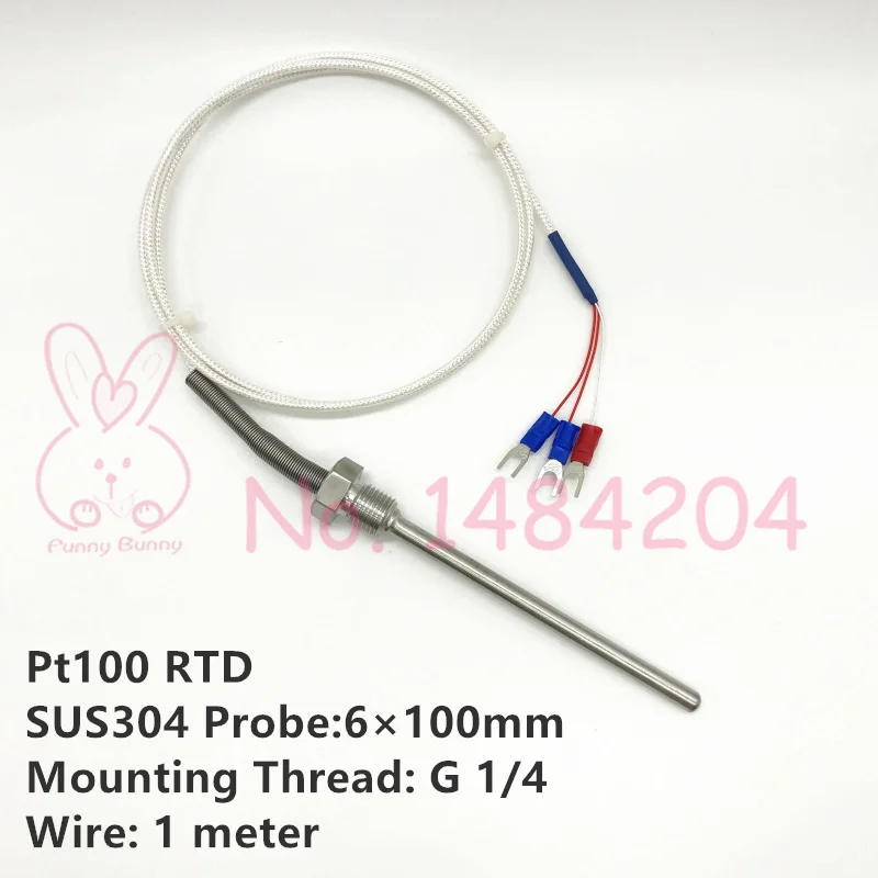 PT100 Typ-100  250 C Temperatur Sensor Thermometer Widerstand 1 M  