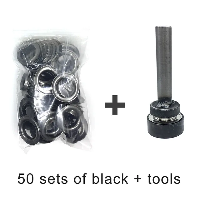 (14mm17mm20mm)50 sets Eyelet Buttons and Installation Tools  Shower curtain holes Rivets Hole Metal Eyelets DIY Tablecloth holes 50 sets and tools