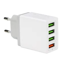 Быстрая зарядка 3,0 Быстрая Зарядка телефона Зарядное устройство 4-Порты и разъёмы USB Зарядное устройство быстрой зарядки путешествия Зарядное устройство Smart зарядная головка EU/US/UK Разъем