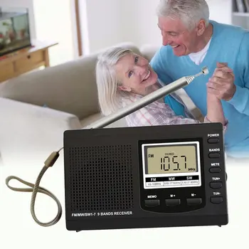 

Digital Display Portable Radio FM AM Shortwave Radio Multi Band English Listening Test Radio Sports Radio