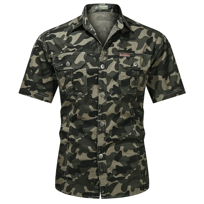 Camicia di Jeans mimetica per uomo estate verde militare manica corta Jeans  da uomo retrò camicie Casual moda marca Slim camicetta da uomo Top|Casual  Shirts| - AliExpress