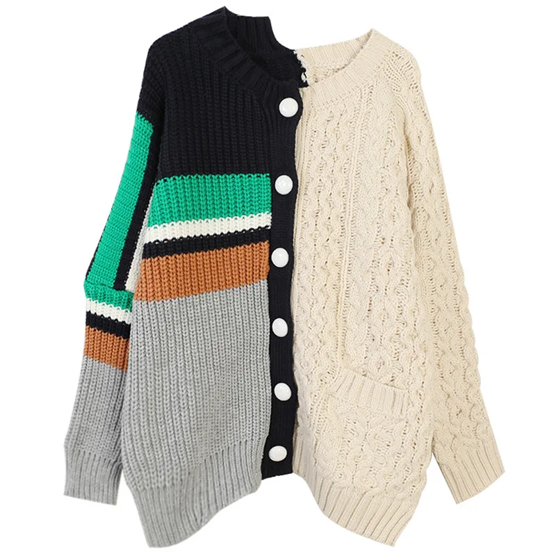 ^Cheap GRUIICEEN Patchwork Cardigans Sweater Women Autumn Winter Coats Striped Knitting Loose Cardigans ^Cheap GRUIICEEN Patchwork Cardigans Sweater Women Autumn Winter Coats Striped Knitting Loose Cardigans