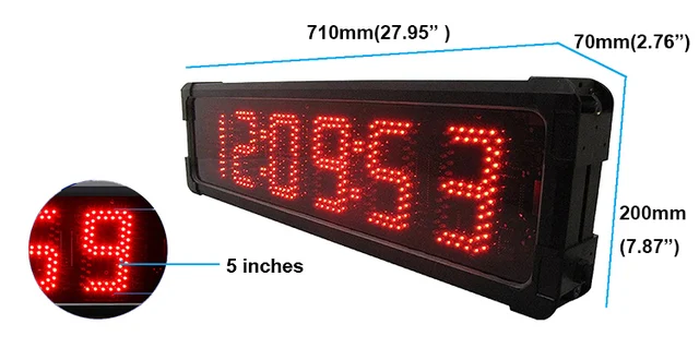 Wasserdichte automatische Zeit synchrone Uhr, Countdown-Wand LED-Uhr,  Outdoor-Nutzung, neue Ankunft, 2 PCs, 5 in, 2023 - AliExpress