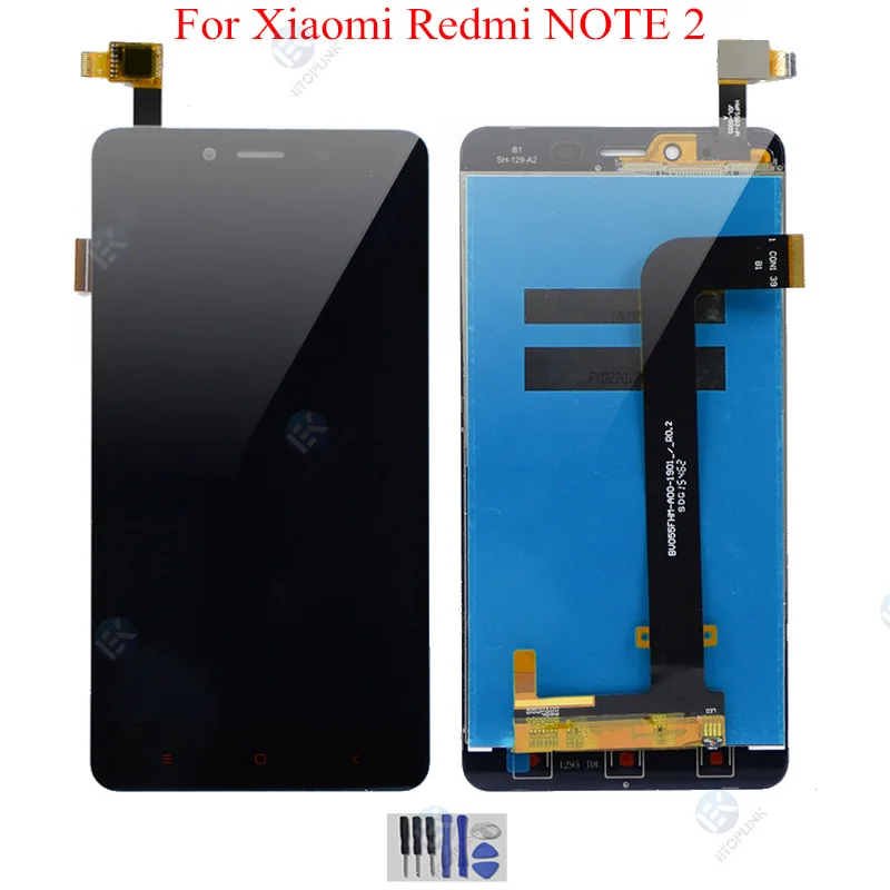 Дисплей для Xiaomi Redmi Note 2 ЖК дисплей сенсорный дигитайзер сборка Note2 экран с рамкой