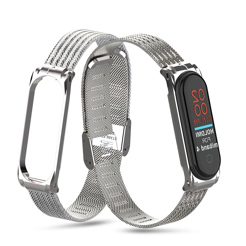 

For Xiaomi Mi Band 4 4302 Metal Case Stainless Steel Strap For Xiomi Mi Band4 Replacement Wristband High Quality