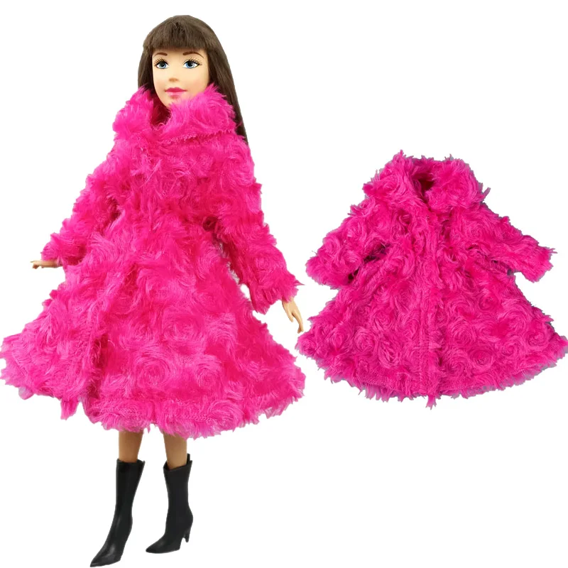 Зеленая Модная Одежда для кукол кукольный домик Barbie длинное пальто и Сумки из