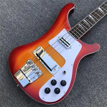 

Top quality Red burst 4 strings Rick 4003 model Bass guitar,Ricken Rosewood fingerboard solid Electric bass