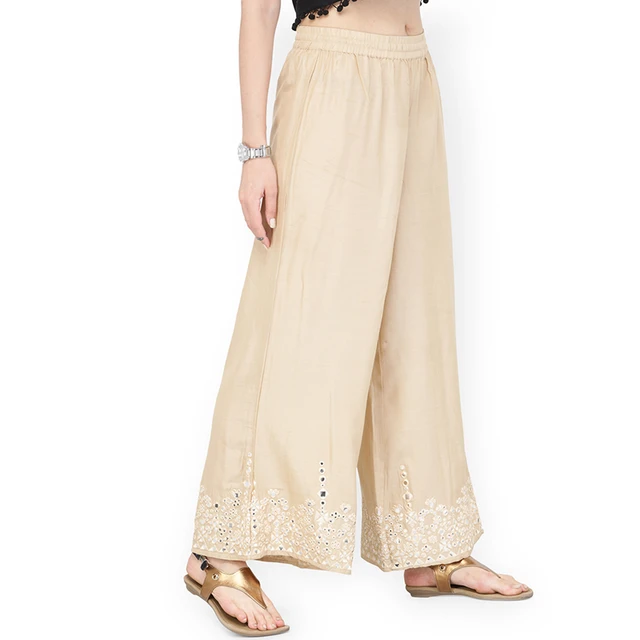 Buy Black Embroidered Salwar Pants Online  W for Woman