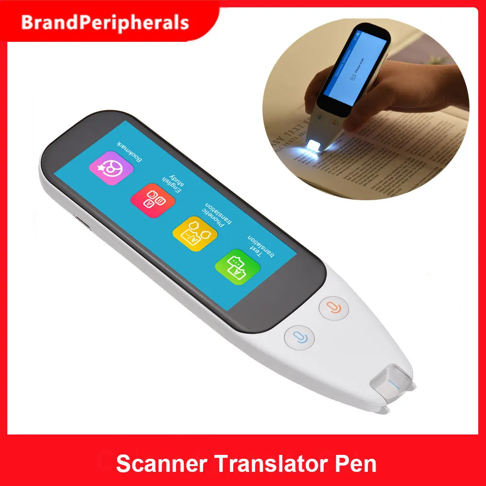 Aibesy Portable Scan Translation Pen Exam Reader Voice Language Translator Device with Touchscreen WiFi/Hotspot Connection/Offline Function Support Dictionary/Text Scanning Reading/Text and Phonetic 
