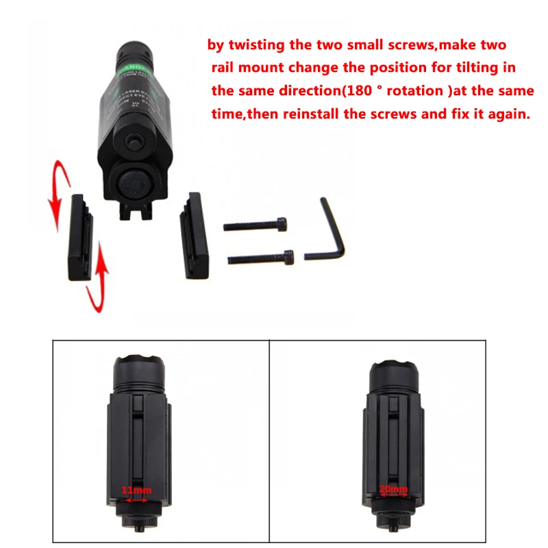 Hunting Green/Red Dot Scope Sight Picatinny Rifle Scope Barrel Mount With Tactical Pistol Gun Light+Switch+16340BY+CR2+Charger
