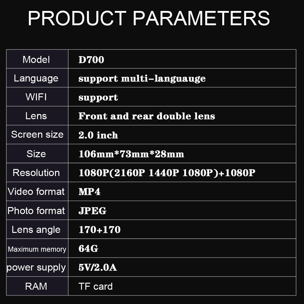 Aiba J07 wifi двойной объектив видеорегистратор Novatek 96663 чип sony IMX323 датчик ночного видения двойная камера видеорегистратор 24H Парковка 4k 2160p