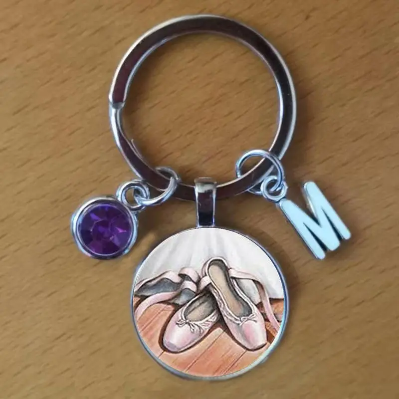 Ballet Art Pendant Dance Keychain Ballet Shoes Slippers Dancer Keychain