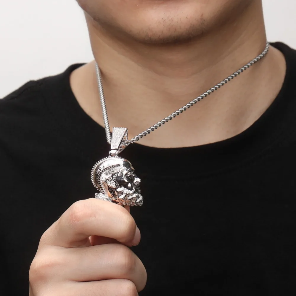 GUCY Nipsey Hussle мужской череп индивидуальный кулон, ожерелье цепь золото серебро с кубическим цирконием хип хоп рок ювелирные изделия