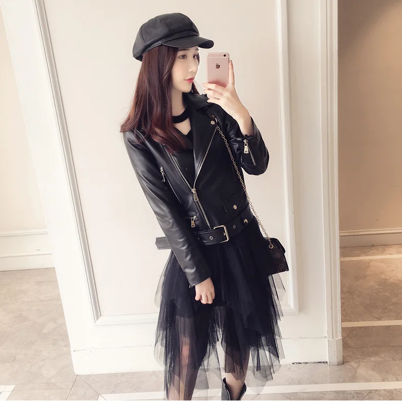 Free Shipping New Genuine Lamb Leather Jacket Women's Real Leather Short Coat Real Sheepskin Coat Wholesale Retail OEM