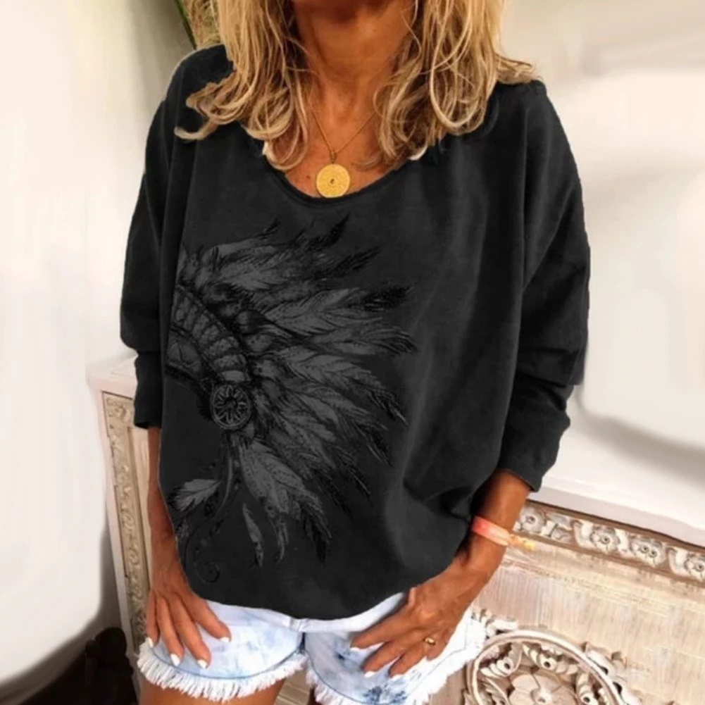 Blusas mujer de moda ropa mujer повседневная женская обувь otouno цветная Женская одежда с круглым вырезом Impreso Talla grande Camiseta